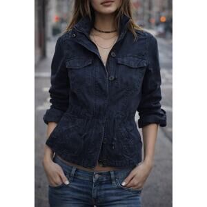 Abercrombie & Fitch Y2K military-style utility jacket DarkAcedemia Wmn S Cotton